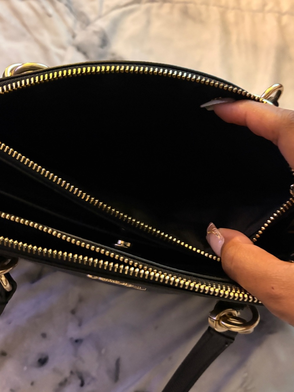 Coach Black Leather Purse with Gold Hardware - Picture 4 of 9